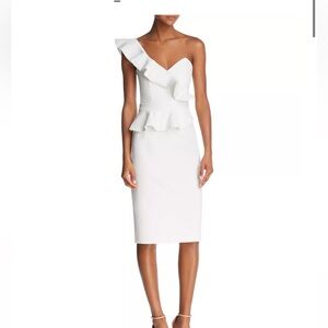 Bardot White One-Shoulder Midi Dress